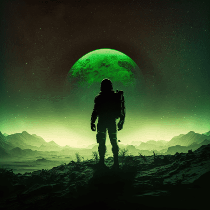 A4EProject_A_standing_astronaut_in_silhouette